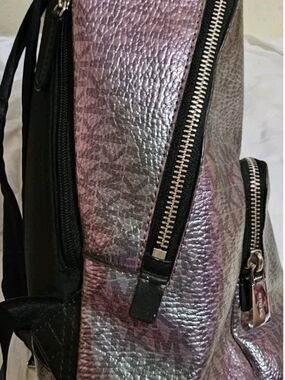 MICHAEL KORS Wythe Leather Backpack + Nickel Hardware Iridescent